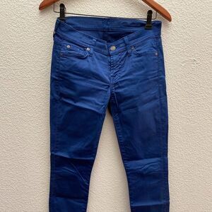 Gwenevere Skinny Pants Blue Color 7 For All Mankind Low Rise JU0041982 25 x 29.5